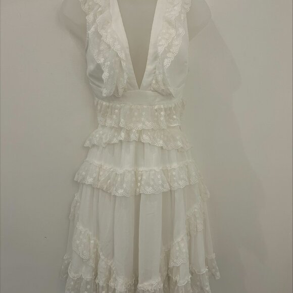 White Ruffle Dress - Picture 2 of 3